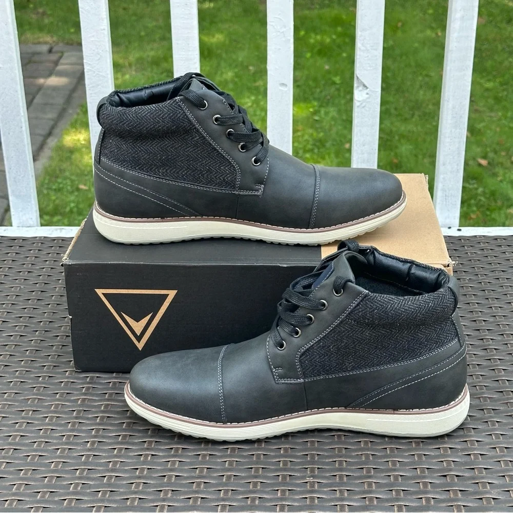New Herringbone Jones Cap Toe Boots, Size 11.5, Vance Co., Men's Lace Up Shoes